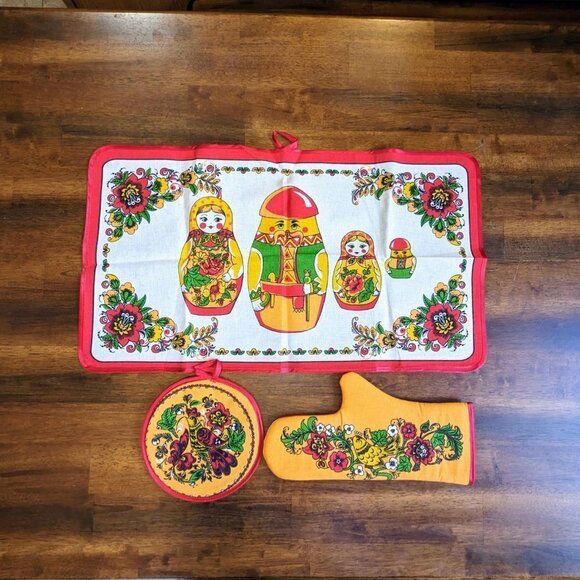 Matryoshka Grand Style Brightly Colored Kitchen Set - Picture 3 of 13